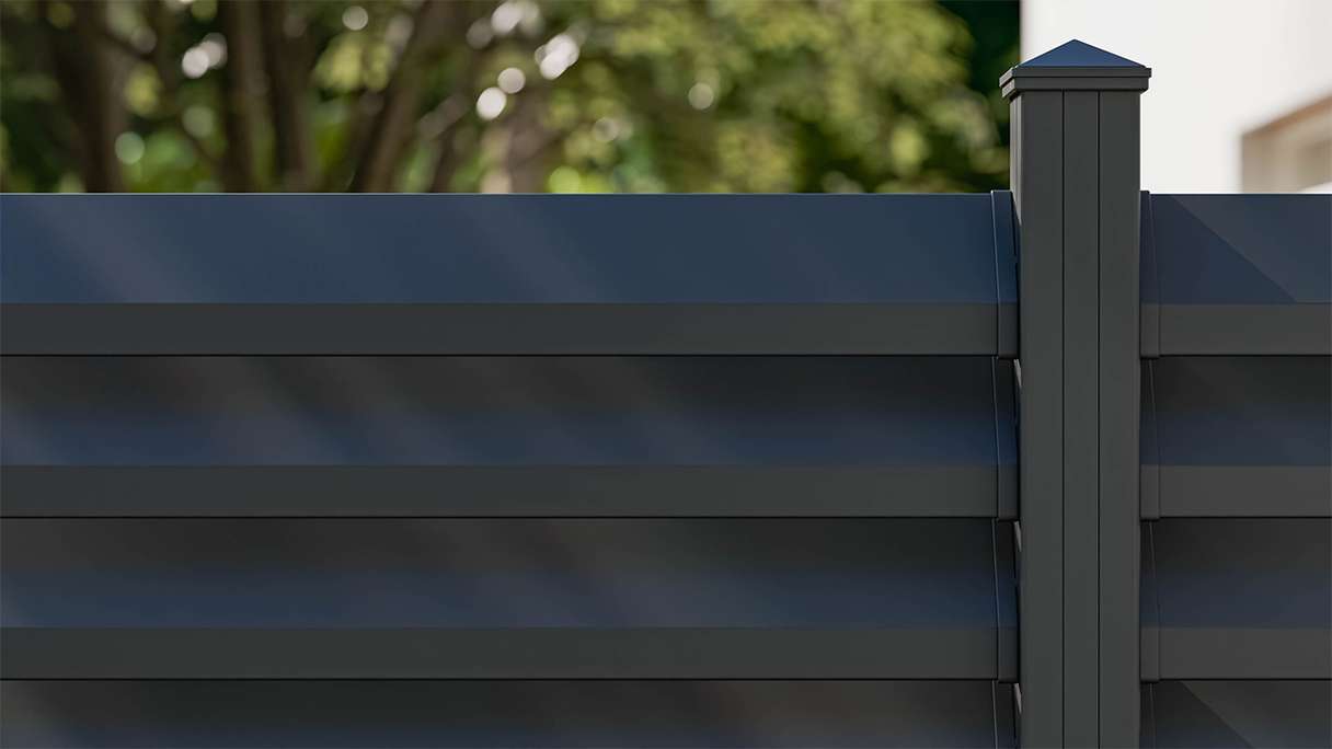 planeo Gardence Metallic Rhombus - Alu-Gartenzaun Quadratisch Anthrazit | DB703