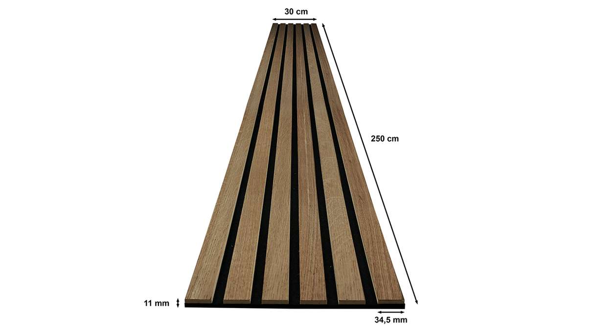 Skaben Akustikpaneele SilentWall Comfort - Eiche Rustikal - 250 x 30 cm