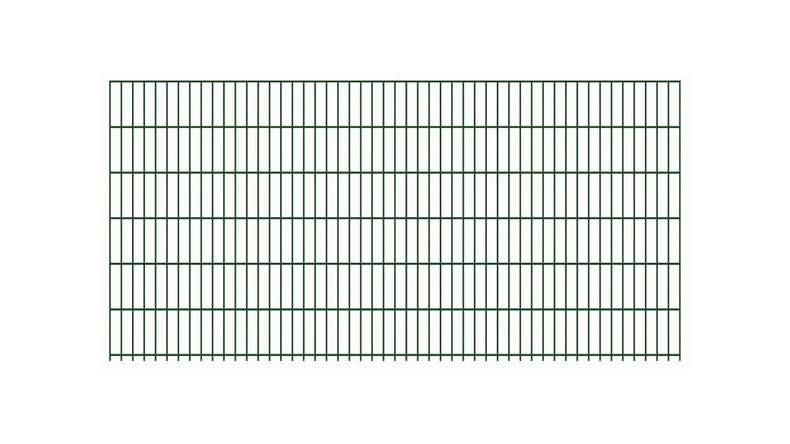 Doppelstabmattenzaun schwer 8/6/8 RAL 6005 Moosgrün - 1230 x 2510 mm
