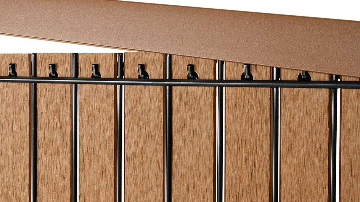 planeo WPC Streifen Set - Braun L 250 x H 123-183cm