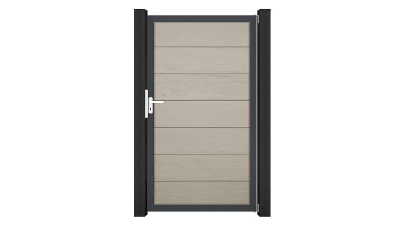 planeo Gardence Strong XL - BPC-Universaltor Bi-Color Sand mit Anthrazit-Alurahmen 100 x 180 x 4 cm