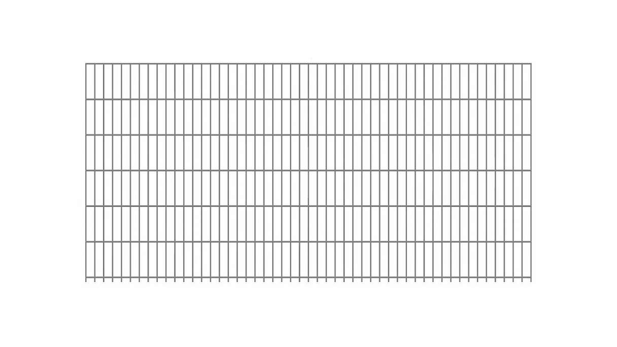 Doppelstabmattenzaun schwer 8/6/8 Feuerverzinkt - 1230 x 2510 mm