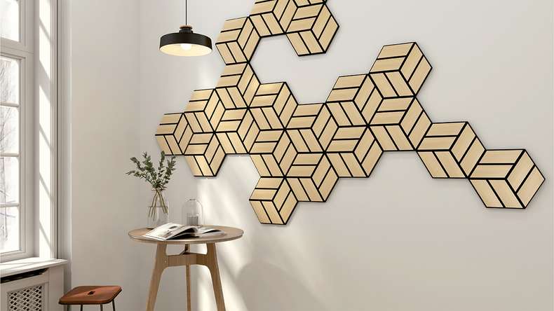 Skaben Akustikpaneele SilentWall - HexaUno New Light - 30 x 26 cm