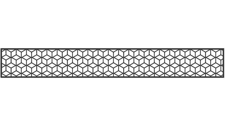 planeo Gardence - Designeinsatz 1800 x 300 x 1.5 mm Anthrazit