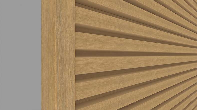 planeo LINEA - Alu CoEx Endprofil Sand 3000 x 74 x 61 mm