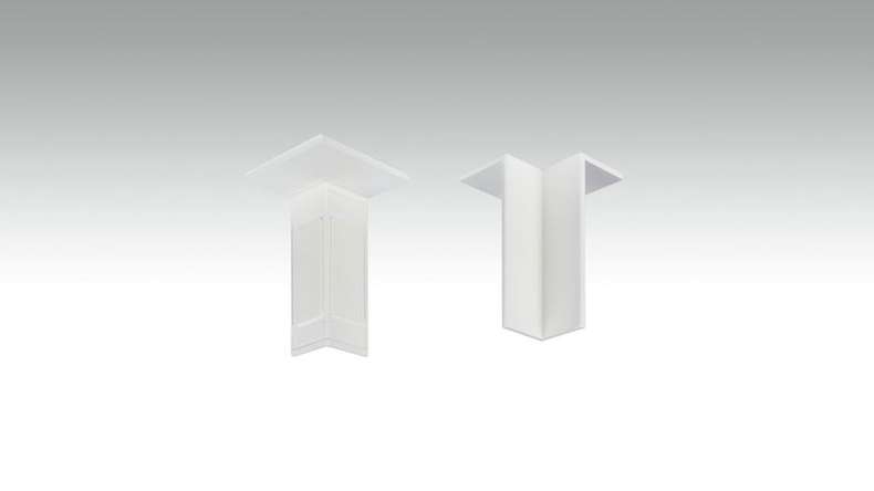 Innenecke selbstklebend für Fußleiste F100201M Modern Weiß 18 x 50 mm - 4St. (9062262001)