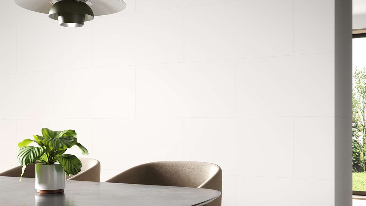 planeo Wandverkleidung Kunststoff - Wall&Floor Design White supermatt 80 x 40 cm
