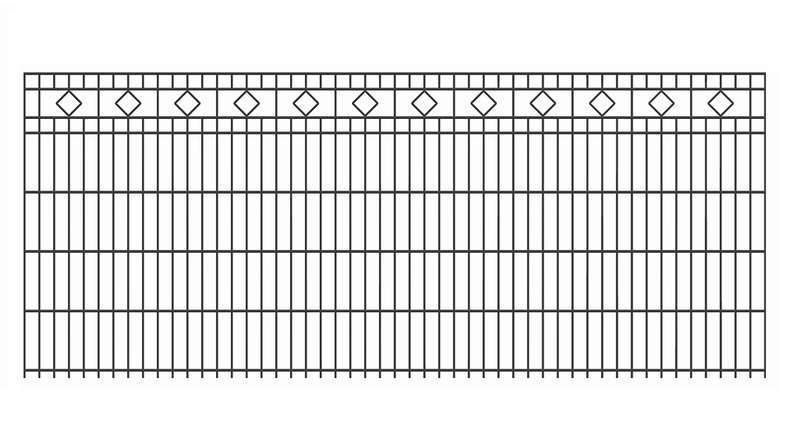planeo Doppelstab Schmuckzaun Karree 6/6/6 RAL 7016 Anthrazit