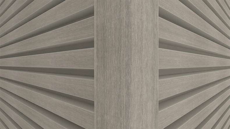 planeo LINEA - Alu CoEx Außeneckprofil Hellgrau 3000 x 66 x 66 mm