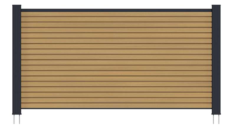 planeo LINEA - WPC CoEx Rhombus Vorgarten Steckzaun Sand 180 x 90 cm