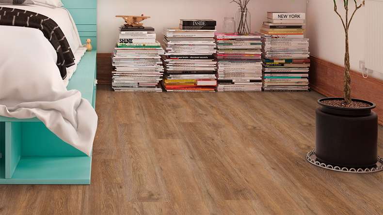 planeo Rigid Klick Vinyl - FlexCore 30 Chocolate Oak | Trittschalldämmung integr. (plfc-5145FS30)