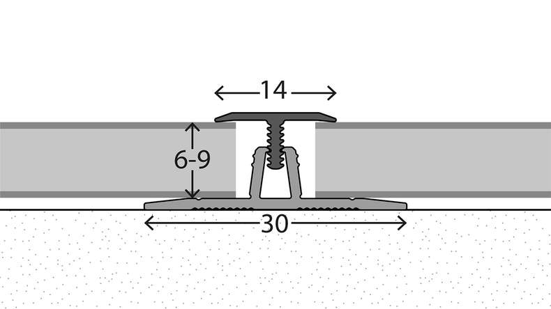 planeo Wandprofilsystem T-Zwischenprofil 569 - 260 cm
