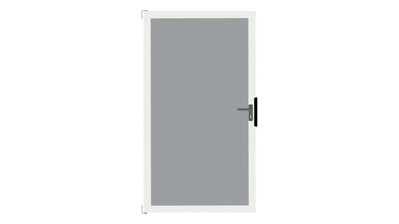 planeo Gardence Flair - Glas-Sichtschutz Tor DIN rechts Sattiniert mit Anthrazit-Alurahmen 100 x 180 cm
