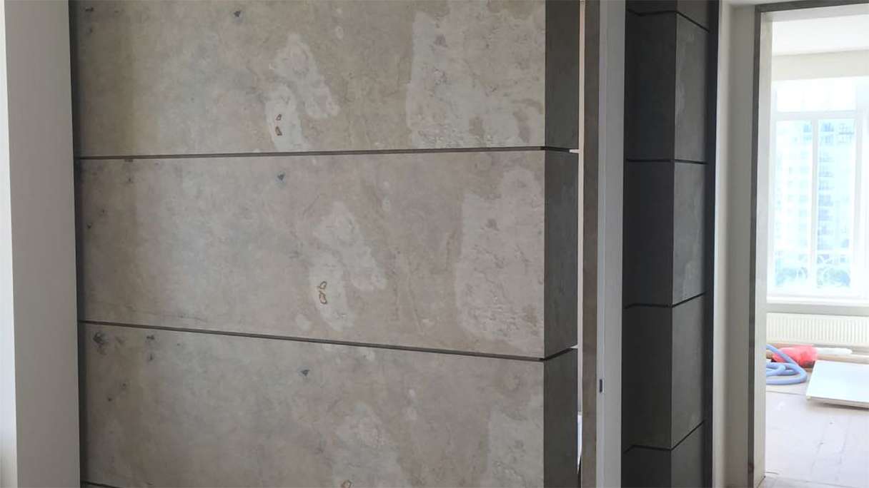 planeo EVOLITH Slate&Stone - Naturstein Wandverkleidung Siena Dust 1220 x 610 mm