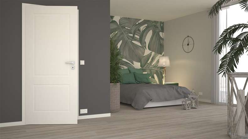 planeo Design-Innentür VELA Lallu 2 Weißlack 9010 Eckkante | lackiert - 1985 x 610|735|860|985 mm