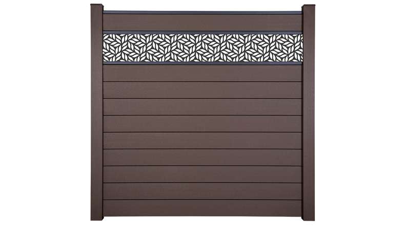 planeo Gardence Strong - BPC-Steckzaun Leafs Terra 180 x 180 cm