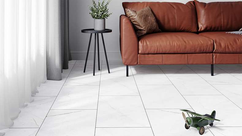 planeo Rigid Klick Vinyl - Stone Marmorata Chiara Matt | Trittschalldämmung integr. (100P1004MT)