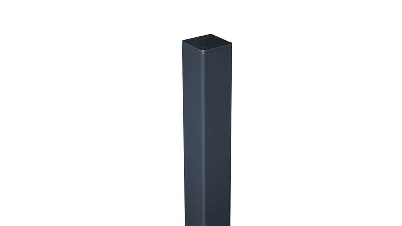planeo Gardence Guard - Alupfosten zum Einbetonieren Anthrazit RAL 7016 6x6x240cm inkl. Kappe