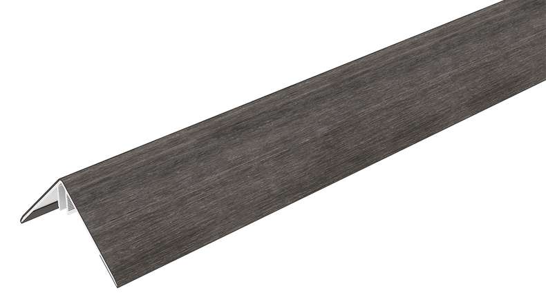 planeo LINEA - Alu CoEx Außeneckprofil Dunkelgrau 3000 x 66 x 66 mm