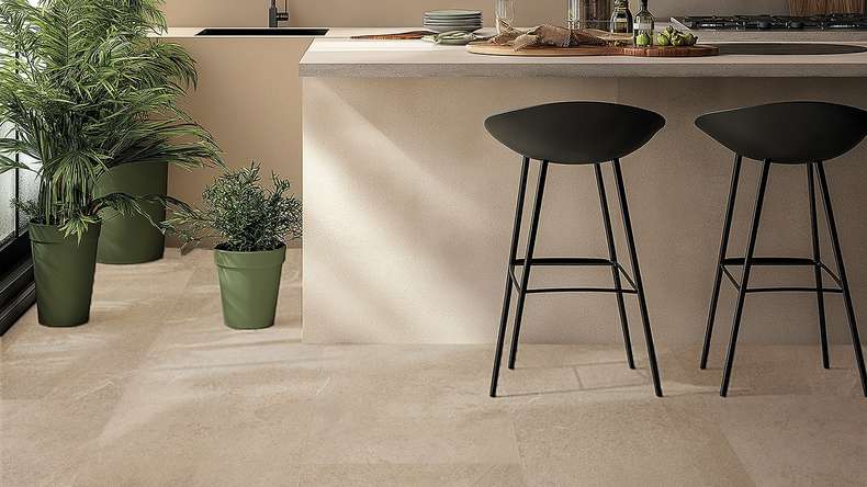 Gerflor Klick Vinyl Rigid - Creation 55 Clic Curton Stone Taupe | Authentisches Erscheinungsbild (60891604)