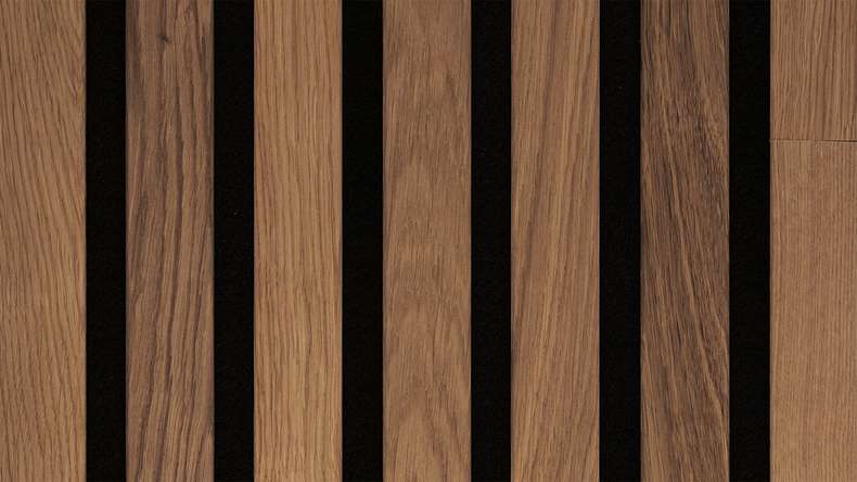 MEISTER Akustikpaneele Acoustic Sense WOOD - Eiche Braun 4312 - 260 x 33 cm (300011-2600330-04312 - 4845264312)