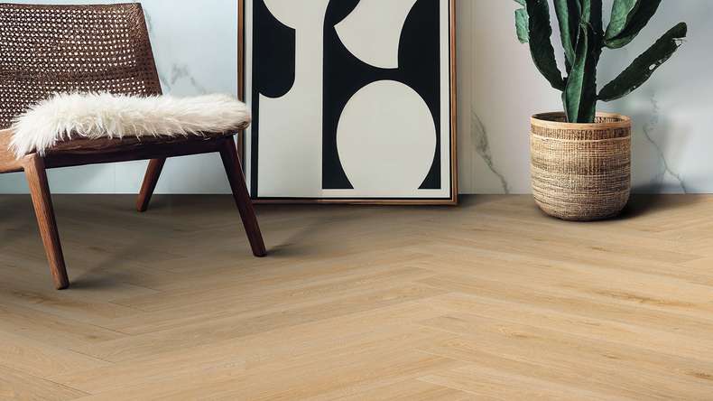 Gerflor Klick Vinyl Rigid - Creation 55 Clic Acoustic HB Aquinoah Blond | Trittschalldämmung integr. (41921704)
