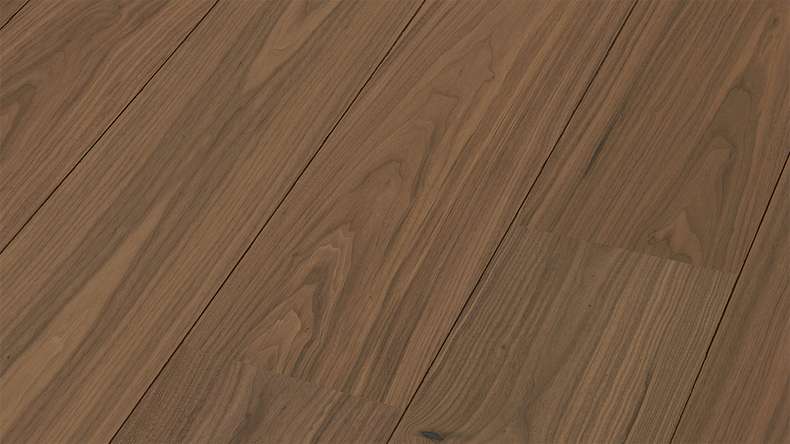 MEISTER Lindura-Holzboden HD 400 - 08912 Nussbaum amerikanisch lebhaft ultramattlackiert 2200 x 270 x 11 mm (500214-2200270-08912)