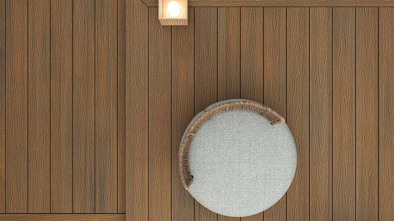 planeo MAXLine Nature - 3m WPC CoEx ummantelte XL Terrassendiele Verbundprofil leicht - Burma Teak strukturiert/glatt gebürstet