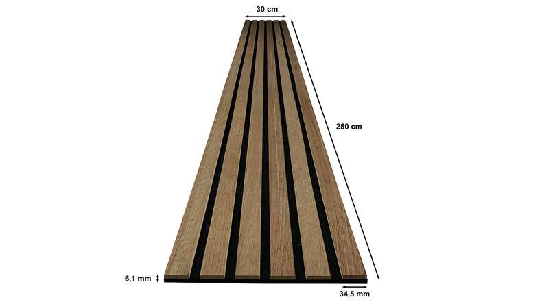 Skaben Akustikpaneele 6mm SilentWall Comfort Light - Eiche Rustikal - 250 x 30 cm