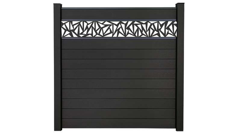 planeo Gardence Strong - BPC-Steckzaun Triangle Anthrazitgrau 180 x 180 cm