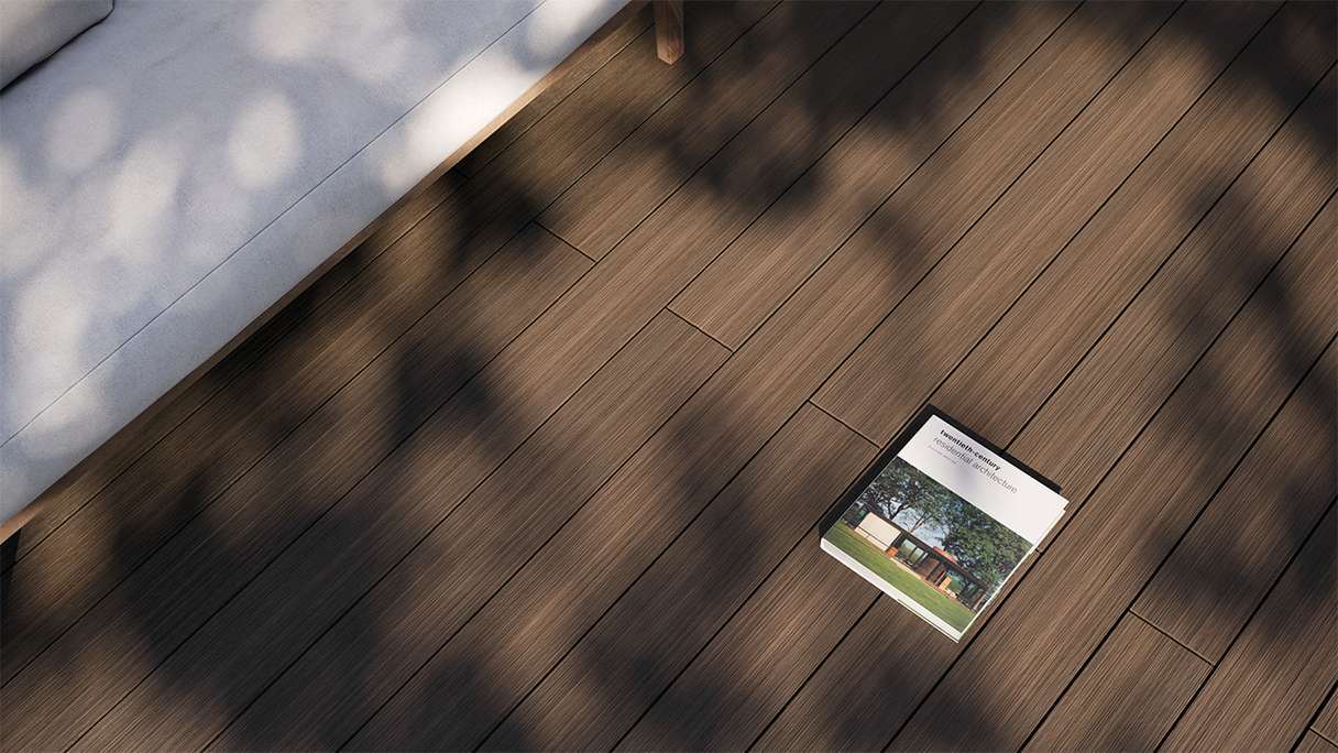 planeo AntikWood WPC Terrassendiele Massiv - Braun 4.8m antik gealtert