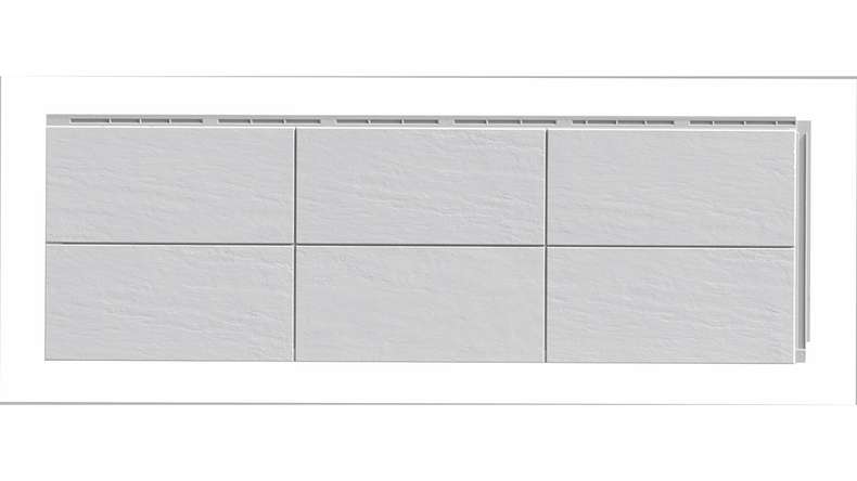 Zierer Fassadenplatte Tonoptik Terra - 1115 x 359 mm pastellgrau aus GFK