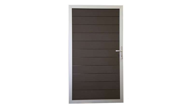 planeo Gardence Strong - BPC-Universaltor Walnuss co-ex mit Alurahmen