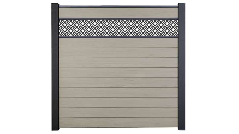 planeo Gardence Strong - BPC-Steckzaun Abstract Bi-Color Sand 180 x 180 cm