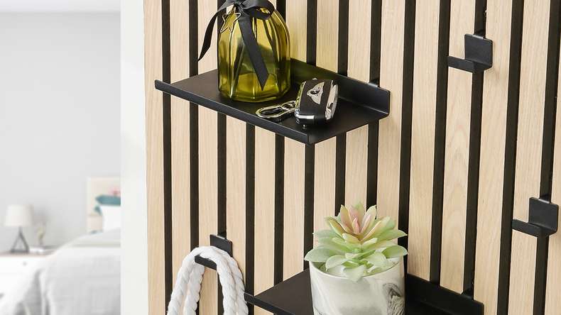 planeo Regal - Schwarz 20 cm inkl. Schrauben