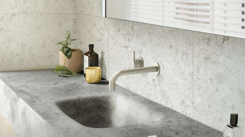 planeo StrongWall - Wandverkleidung Kunststoff Terrazzo 65 x 37,5 cm