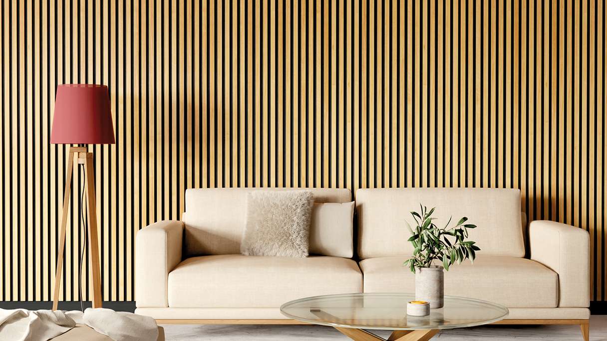 Skaben Akustikpaneele SilentWall Comfort - Eiche Hellbraun - 250 x 30 cm