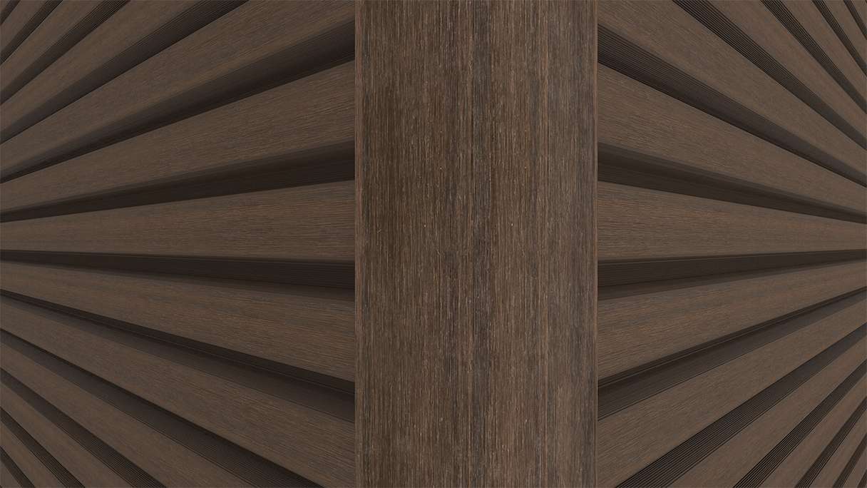 planeo LINEA - Alu CoEx Außeneckprofil Ipe Braun 3000 x 66 x 66 mm
