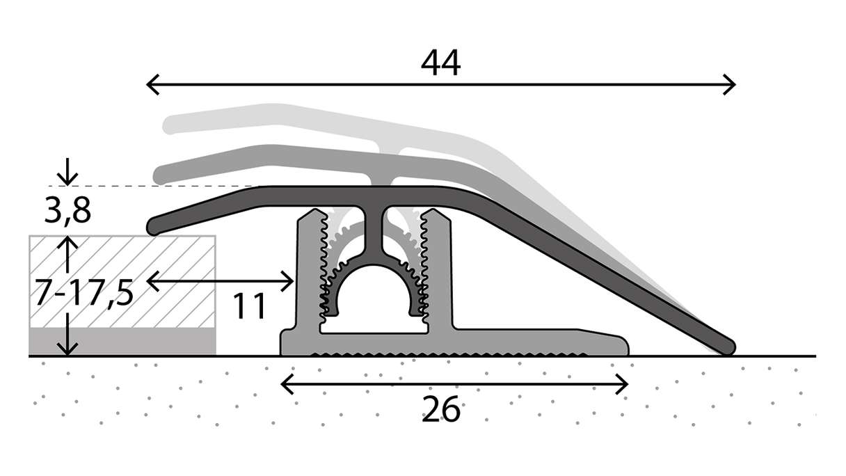 planeo Profi Anpassungsprofil 307 - 100 cm