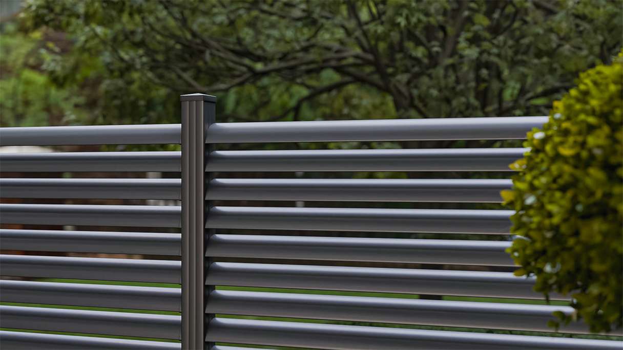 planeo Gardence Metallic Ellipse - Alu-Gartenzaun Quadratisch Anthrazit | DB703