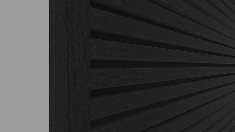 planeo LINEA - Alu CoEx Endprofil Schwarz 3000 x 74 x 61 mm