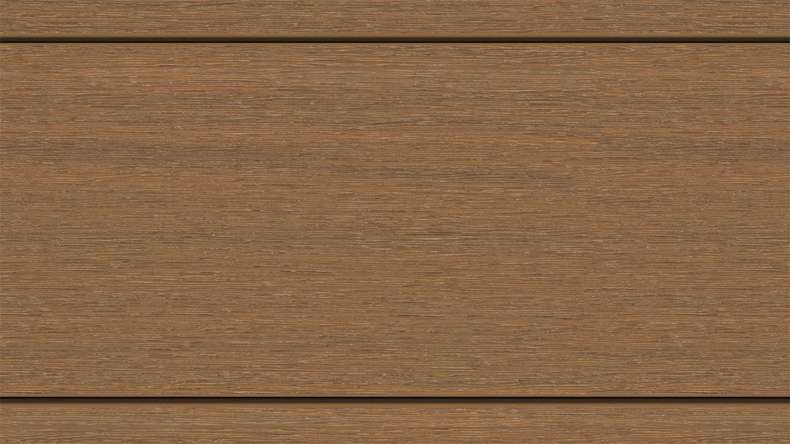 planeo MAXLine Nature - 3m WPC CoEx ummantelte XL Terrassendiele Verbundprofil leicht - Burma Teak strukturiert/glatt gebürstet