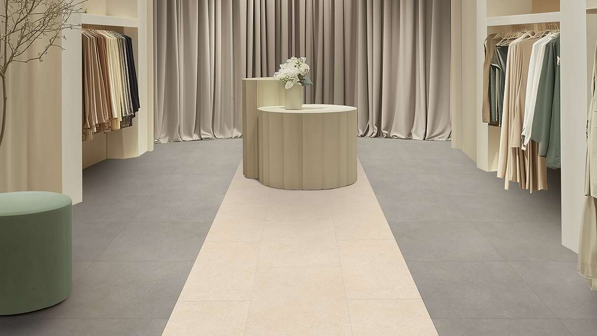 Gerflor Klick Vinyl Rigid - Creation 55 Clic Acoustic Backyard Light Beige (61261712)