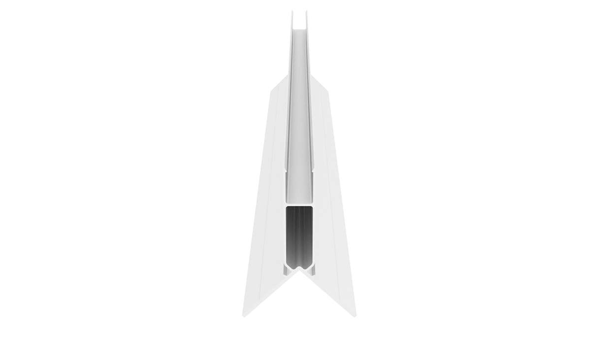 planeo LINEA - Alu CoEx Außeneckprofil Hellgrau 3000 x 66 x 66 mm
