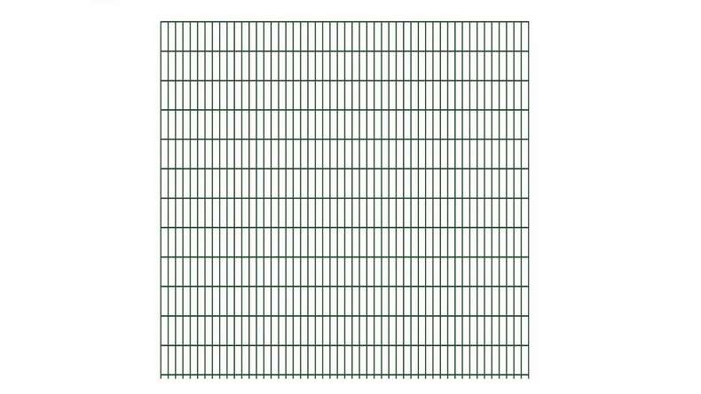 Doppelstabmattenzaun leicht 6/5/6 RAL 6005 Moosgrün - 2430 x 2510 mm