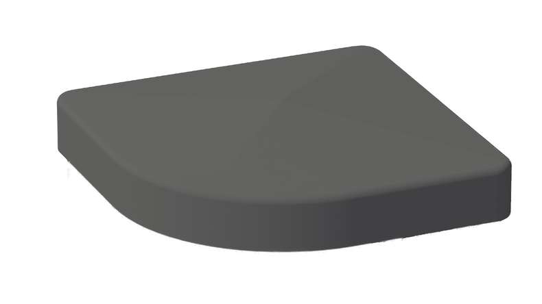planeo Gardence Metallic - Alu-Pfostenkappe für variabl. Alu-Eckpfosten Anthrazit 90 x 90 mm