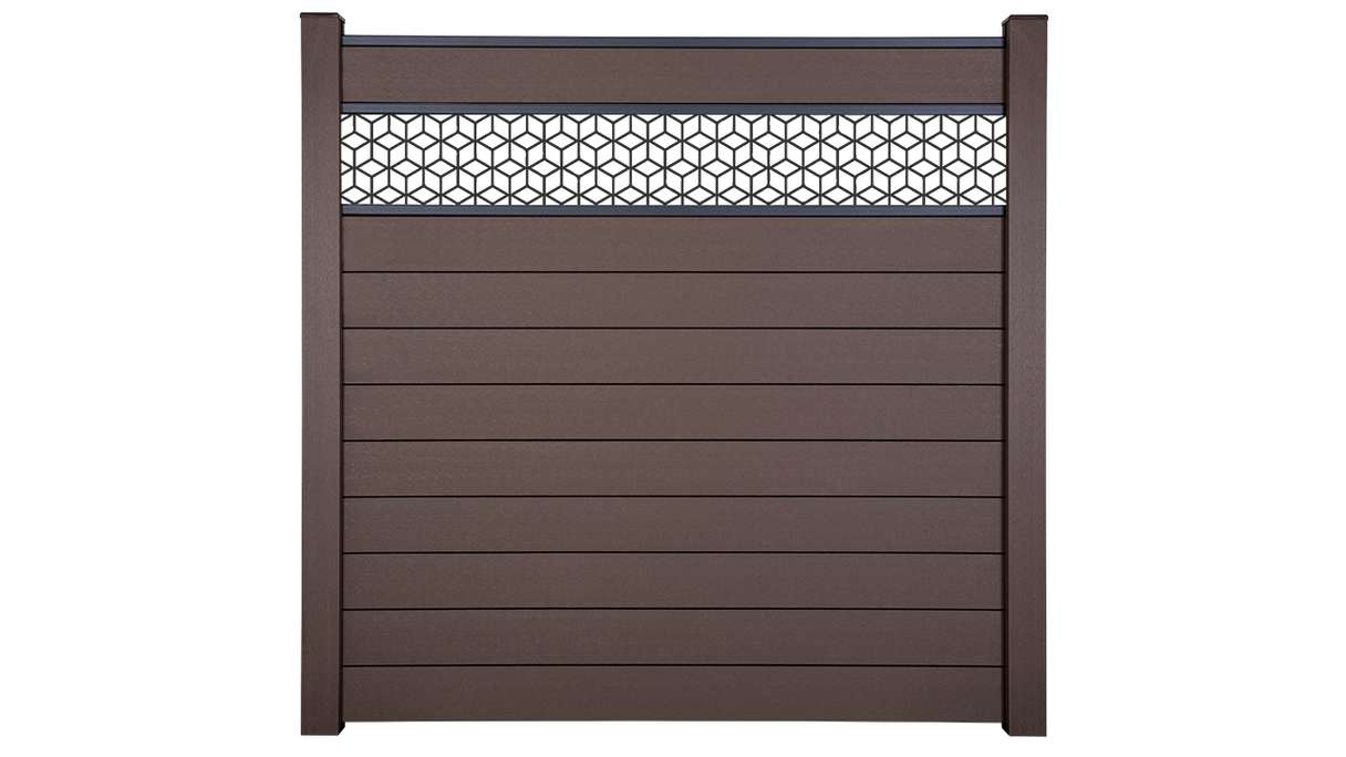 planeo Gardence Strong - BPC-Steckzaun Cube Terra 180 x 180 cm