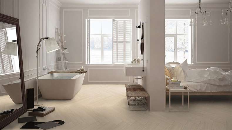 Gerflor Klebevinyl - Virtuo 55 Glue Down HB Blomma beige | Authentisches Erscheinungsbild (39201460)