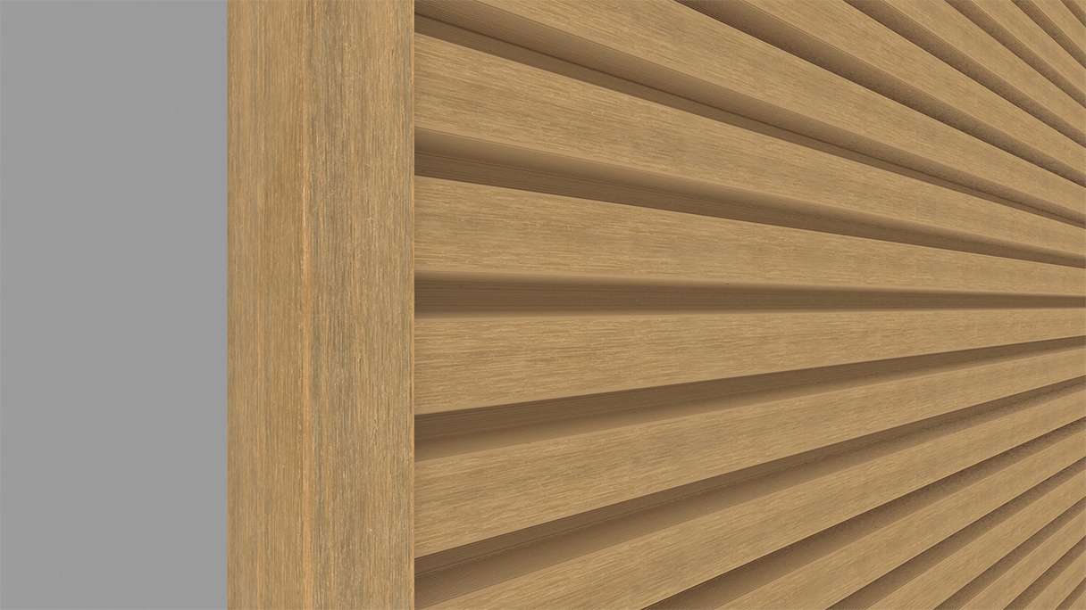planeo LINEA - Alu CoEx Endprofil Sand 3000 x 74 x 61 mm