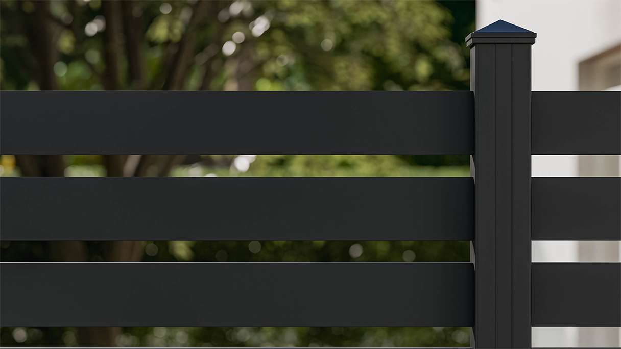 planeo Gardence Metallic Edge - Alu-Gartenzaun Quadratisch Anthrazit | DB703